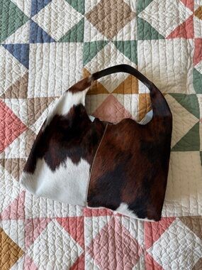 & Other Stories Real Leather Cowhide Shoulder Bag